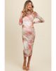 PinkBlush PinkBlush Abstract Printed Mesh Overlay Maxi Dress  - 1
