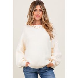 PinkBlush PinkBlush Balloon Sleeve Boat Neck Knit Sweater