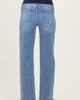 PinkBlush PinkBlush Blue Distressed Frayed Hem Slim Maternity Wide Leg Jeans - 5