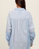 PinkBlush PinkBlush Blue Striped Colorblock Button Up Top - 4