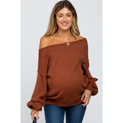 PinkBlush PinkBlush Boat Neck Bubble Sleeve Sweater