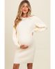 PinkBlush PinkBlush Bubble Sleeve Sweater Dress - 1