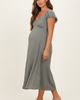 PinkBlush PinkBlush Button Accent Front Slit Midi Dress - 3