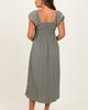 PinkBlush PinkBlush Button Accent Front Slit Midi Dress - 4