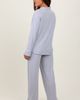 PinkBlush PinkBlush Button Down Top Wide Leg Pant Pajama Set - 4