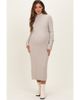 PinkBlush PinkBlush Button Sleeve Sweater Midi Dress - 1