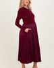 PinkBlush PinkBlush Collared Knit Contrast Pleated Skirt Midi Dress - 2