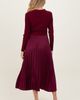 PinkBlush PinkBlush Collared Knit Contrast Pleated Skirt Midi Dress - 3
