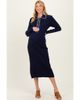 PinkBlush PinkBlush Contrast Stitch Midi Sweater Dress - 1