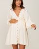 PinkBlush PinkBlush Crochet Lace Button Front Dress - 1