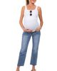 PinkBlush PinkBlush Cropped Raw Hem Straight Leg Maternity Jeans - 2