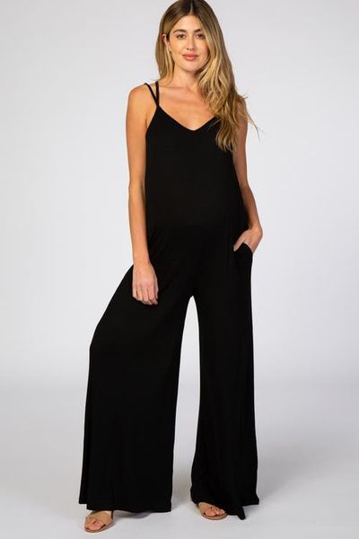 PinkBlush PinkBlush Cross Back Wide Leg Jumpsuit