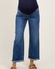 PinkBlush PinkBlush Cuffed Hem Wide Leg Cropped Maternity Jeans - 2