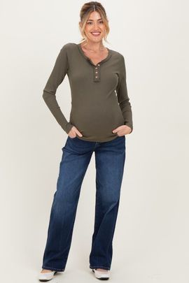 PinkBlush PinkBlush Dark Wash Boyfriend Fit Maternity Jeans