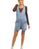 PinkBlush PinkBlush Denim Scoop Neck Short Overall - 1