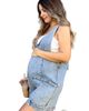PinkBlush PinkBlush Denim Scoop Neck Short Overall - 4