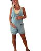 PinkBlush PinkBlush Denim Scoop Neck Short Overall - 5
