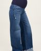 PinkBlush PinkBlush Distressed Cuffed Baggy Wide Leg Maternity Jeans - 2