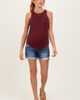 PinkBlush PinkBlush Distressed Fringe Hem Maternity Shorts - 2