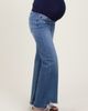 PinkBlush PinkBlush Distressed Fringe Hi-Lo Hem Cropped Flare Maternity Jeans - 4