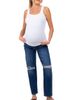 PinkBlush PinkBlush Distressed Open Knee Cropped Maternity Straight Leg Jeans - 2