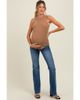 PinkBlush PinkBlush Distressed Raw Hem Maternity Bootcut Jeans - 1