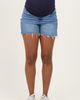 PinkBlush PinkBlush Distressed Raw Hem Maternity Denim Shorts - 3