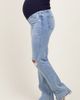 PinkBlush PinkBlush Distressed Ripped Knee Straight Leg Maternity Jeans - 4