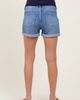 PinkBlush PinkBlush Distressed Rolled Cuff Maternity Jean Shorts - 4