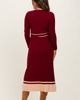 PinkBlush PinkBlush Elegant Ribbed Midi Sweater Dress With Belt - 4