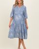 PinkBlush PinkBlush Embroidered Tiered Midi Shirt Dress - 4