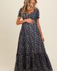 PinkBlush PinkBlush Floral Button Accent Maxi Dress - 1