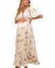 PinkBlush PinkBlush Floral Chiffon Ruffle Accent Maxi Dress - 1
