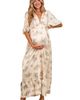 PinkBlush PinkBlush Floral Chiffon Ruffle Accent Maxi Dress - 2