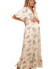 PinkBlush PinkBlush Floral Chiffon Ruffle Accent Maxi Dress - 3