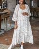 PinkBlush PinkBlush Floral Chiffon Ruffle Maxi Dress - 3