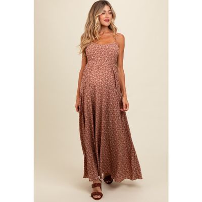 PinkBlush PinkBlush Floral Cutout Tie Back Maxi Dress