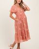 PinkBlush PinkBlush Floral Embroidered Chiffon Midi Dress - 2