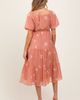 PinkBlush PinkBlush Floral Embroidered Chiffon Midi Dress - 3