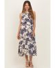 PinkBlush PinkBlush Floral Flounce Halter Midi Dress - 1