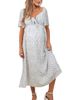 PinkBlush PinkBlush Floral Front Tie Midi Dress - 1
