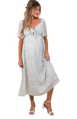 PinkBlush PinkBlush Floral Front Tie Midi Dress