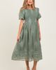 PinkBlush PinkBlush Floral Lace Smocked Midi Dress - 1
