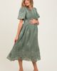 PinkBlush PinkBlush Floral Lace Smocked Midi Dress - 3