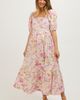 PinkBlush PinkBlush Floral Pleated Puff Sleeve Midi Dress - 1