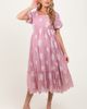 PinkBlush PinkBlush Floral Print Ruffle Hem Midi Dress - 1