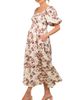 PinkBlush PinkBlush Floral Puff Sleeve Midi Dress - 1