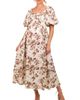 PinkBlush PinkBlush Floral Puff Sleeve Midi Dress - 2