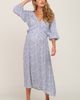 PinkBlush PinkBlush Floral Ruffle V-Neck Midi Dress - 1