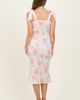 PinkBlush PinkBlush Floral Shoulder Tie Fitted Midi Dress - 3